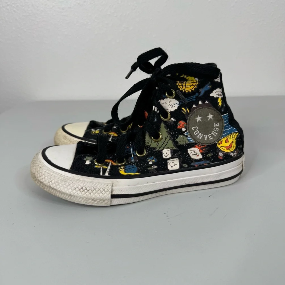 Converse Chuck Taylor Kid’s Camp Black High‎ Top Sneakers Size 11